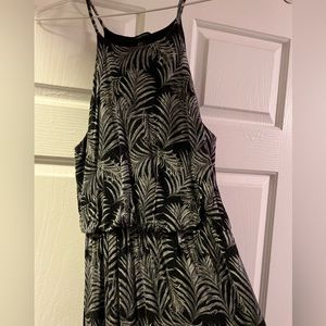 A-neck black and grey printed Forever21 maxi dress